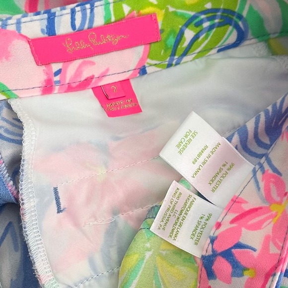 Lilly Pulitzer Ariana Multi Pink 5" Shorts Women's 2 XS Havana Cocktail Summer - Picture 2 of 6